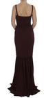 Dolce & Gabbana Bordeaux Stretch Full Length Sheath Dress